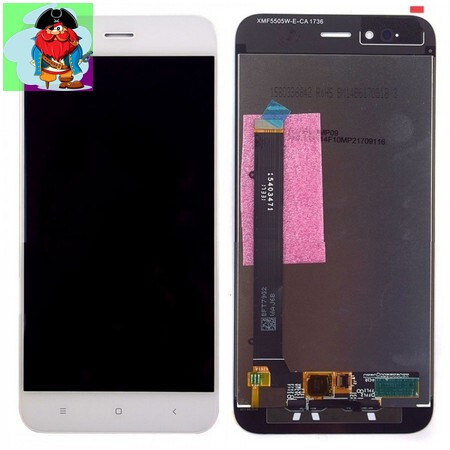 Экран для Xiaomi Mi A1 (MiA1) с тачскрином, цвет: белый - фото 1 - id-p81587131