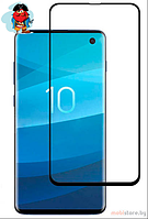 Защитное стекло для Samsung Galaxy S10 (SM-G977, G973) 5D (полная проклейка), цвет: черный