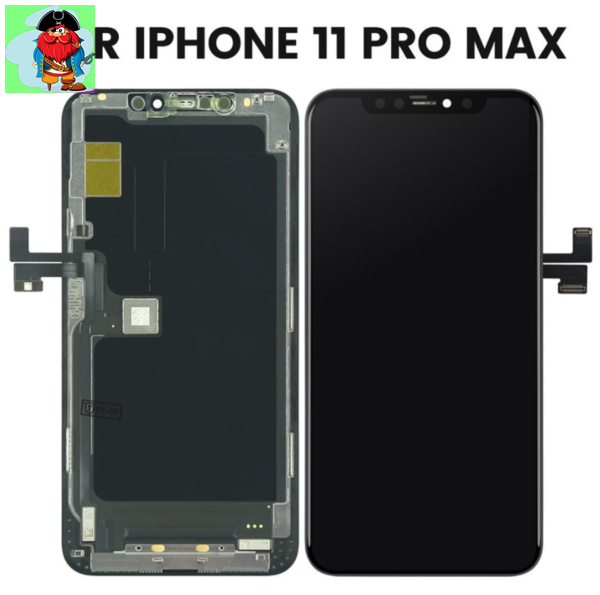 Экран для Apple iPhone 11 Pro Max с тачскрином, цвет: черный (оригинал, переклейка) - фото 1 - id-p137844809