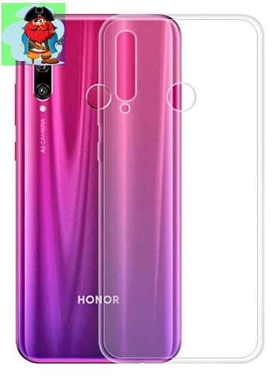 Чехол для Huawei Honor 20 Lite силиконовый, цвет: прозрачный - фото 1 - id-p125535273