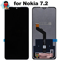 Экран для Nokia 7.2 с тачскрином, цвет: черный