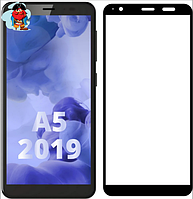 Защитное стекло для ZTE Blade A5 2019 5D (полная проклейка), цвет: черный