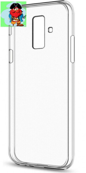 Чехол для Samsung Galaxy A6 Plus силиконовый, цвет: прозрачный - фото 1 - id-p125857594