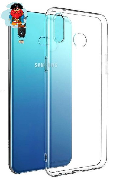 Чехол для Samsung Galaxy A6s силиконовый, цвет: прозрачный - фото 1 - id-p125857596