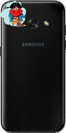 Задняя крышка (корпус) для Samsung Galaxy A3 2017 (SM-A320F), цвет: черный - фото 1 - id-p100095327