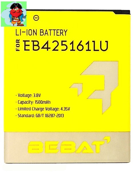 Аккумулятор Bebat для Samsung Galaxy J1 Mini J105, J1 mini Prime 2016 J106 (EB425161LU) - фото 1 - id-p88617447