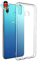 Чехол для Samsung Galaxy A6s силиконовый, цвет: прозрачный