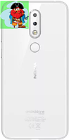 Задняя крышка (корпус) для Nokia 6.1 Plus X6, цвет: белый