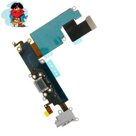 Шлейф разъема зарядки для Apple iPhone 6 Plus (Charge Conn), цвет: черный - фото 1 - id-p88617458