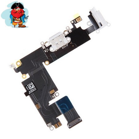 Шлейф разъема зарядки для Apple iPhone 6 Plus (Charge Conn), цвет: белый - фото 1 - id-p88617459