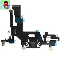 Шлейф разъема зарядки для Apple iPhone 11 (Charge Conn), цвет: черный