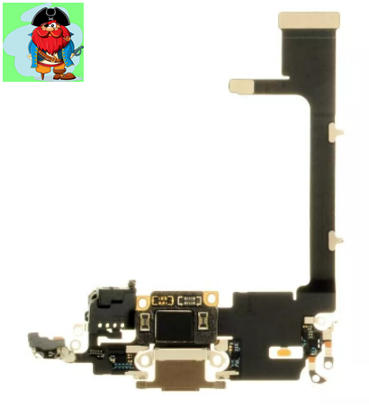 Шлейф разъема зарядки для Apple iPhone 11 Pro (Charge Conn), цвет: золото - фото 1 - id-p138424479