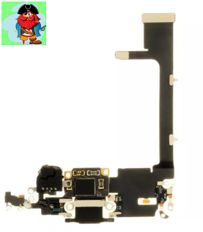 Шлейф разъема зарядки для Apple iPhone 11 Pro (Charge Conn), цвет: черный - фото 1 - id-p138424480