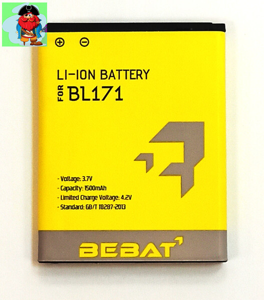 Аккумулятор Bebat для Lenovo A356, A390, A368, A60, A65, A500, A358, A376, A319 (BL171) - фото 1 - id-p130362776
