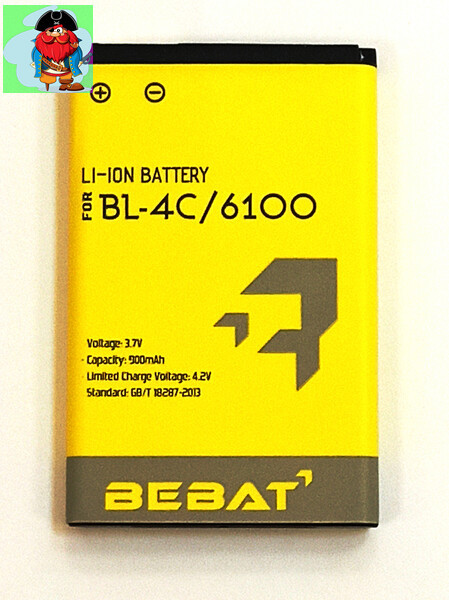 Аккумулятор Bebat для Nokia 6100 (1006, 1202, 1661, 2112, 2220, 2228, 2650, 2652, 2690, 3108, 3500 Classic, - фото 1 - id-p130362784