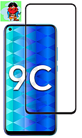 Защитное стекло для Huawei Honor 9c 5D (полная проклейка), цвет: черный