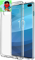 Чехол для Samsung Galaxy S10 Plus силиконовый, цвет: прозрачный
