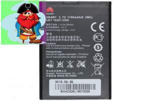 Аккумулятор для Huawei Ascend G510 (U8951, U8951D) (HB4W1, HB4W1H) аналог - фото 1 - id-p81587574