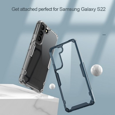 Силиконовый чехол Nillkin Nature TPU Pro Case Синий для Samsung Galaxy S22 - фото 7 - id-p175490312