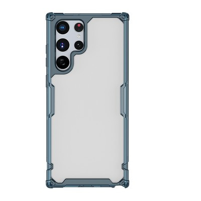 Силиконовый чехол Nillkin Nature TPU Pro Case Синий для Samsung Galaxy S22 Ultra - фото 1 - id-p175490316