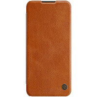 Кожаный чехол Nillkin Qin Leather Case Коричневый для Samsung Galaxy A03s