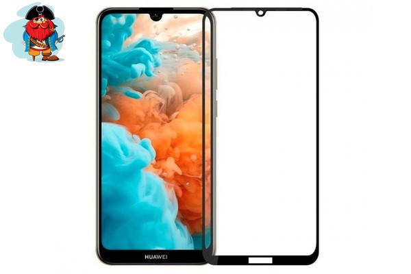 Защитное стекло для Huawei Y5 2019 (AMN-LX9) 5D (полная проклейка), цвет: черный - фото 1 - id-p105542532