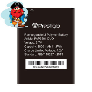 Аккумулятор для Prestigio 3501 Duo (PAP3501) оригинал - фото 1 - id-p88616032