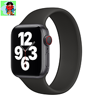 Силиконовый монобраслет для Apple Watch 5 40mm, цвет: черный (размер: L)