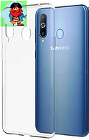 Чехол для Samsung Galaxy A20S силиконовый, цвет: прозрачный