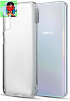Чехол для Samsung Galaxy A50 силиконовый, цвет: прозрачный