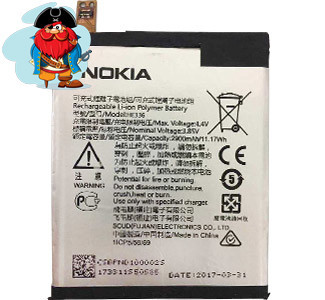 Аккумулятор для Nokia 3.1, TA-1063 (HE336) оригинальный - фото 1 - id-p88669291