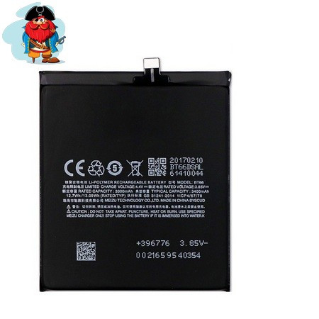 Аккумулятор для Meizu Pro 6 Plus (BT66) оригинальный - фото 1 - id-p90065814