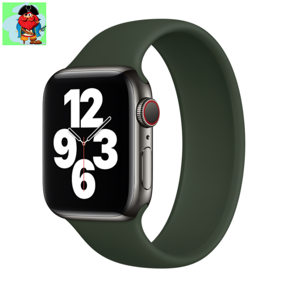 Силиконовый монобраслет для Apple Watch 2 38mm, цвет: сосновый лес (размер: L) - фото 1 - id-p142787839