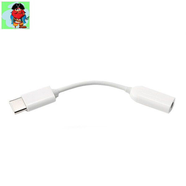 Кабель (переходник) USB-C to 3.5 AUX Audio, цвет: белый - фото 1 - id-p91259881