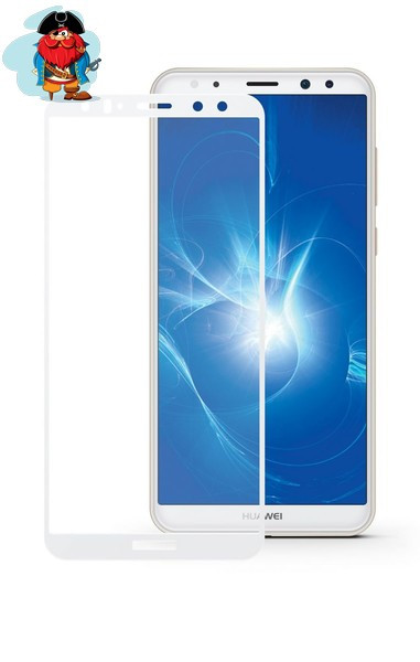 Защитное стекло для Huawei Nova 2i 5D (полная проклейка), цвет: белый - фото 1 - id-p105541148