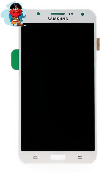 Экран для Samsung Galaxy J7 2015 (SM-J700H) с тачскрином, цвет: белый (оригинал) - фото 1 - id-p91015820