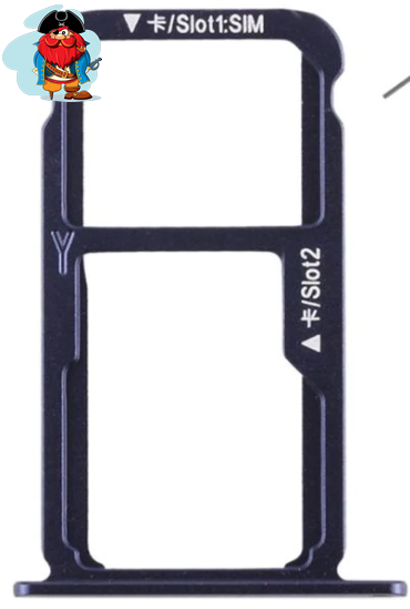 Sim-слот (сим-лоток) для Huawei Honor 9 lite, цвет: синий - фото 1 - id-p122262021