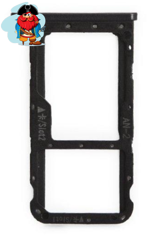 Sim-слот (сим-лоток) для Huawei Nova 3e, цвет: черный - фото 1 - id-p122262026