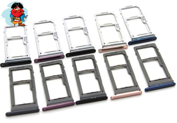 Sim-слот (сим-лоток) для Samsung Galaxy S9 Dual, цвет: черный - фото 1 - id-p122477984
