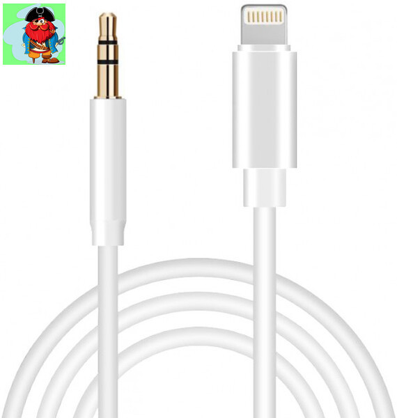 Кабель Lightning to AUX 3.5мм аудио для iPhone, iPad - фото 1 - id-p105976212