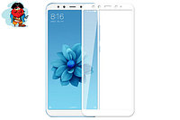 Защитное стекло для Xiaomi Mi A2 (Mi 6X), 5D (полная проклейка), цвет: белый
