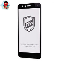 Защитное стекло для Huawei P10 Lite 5D (полная проклейка) цвет: черный