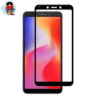 Защитное стекло для Xiaomi Redmi 6, Redmi 6A 5D (полная проклейка), цвет: черный