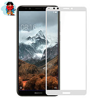 Защитное стекло для Huawei Y7 Prime 5D (полная проклейка) цвет: белый