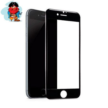 Защитное стекло для Apple iPhone 8 5D (полная проклейка), цвет: черный - фото 1 - id-p92329236