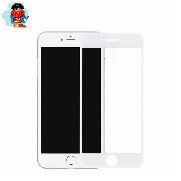 Защитное стекло Apple iPhone 8 Plus 5D (полная проклейка), цвет: белый - фото 1 - id-p92329240