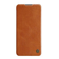 Кожаный чехол Nillkin Qin Leather Case Коричневый для Xiaomi Poco M4 Pro 5G