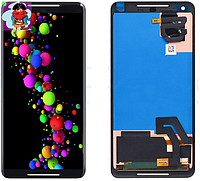 Экран для Google Pixel 2XL с тачскрином, цвет: черный оригинальный