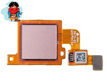 Шлейф для Xiaomi Mi A1, Mi 5X (Mi5X, MiA1) в сборе со сканером отпечатком пальцев, цвет: розовое золото - фото 1 - id-p122738480