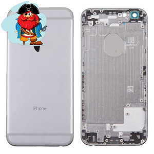 Задняя крышка (корпус) для Apple iPhone 6 6G (A1586, A1549) цвет: серебристый - фото 1 - id-p88616446